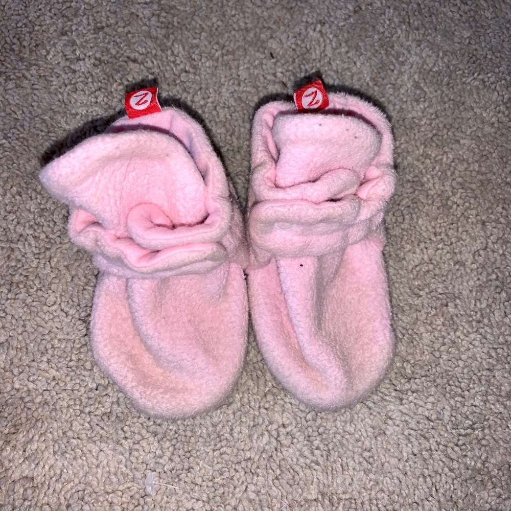 Girls Size 18 Months Light Pink Zutano Booties